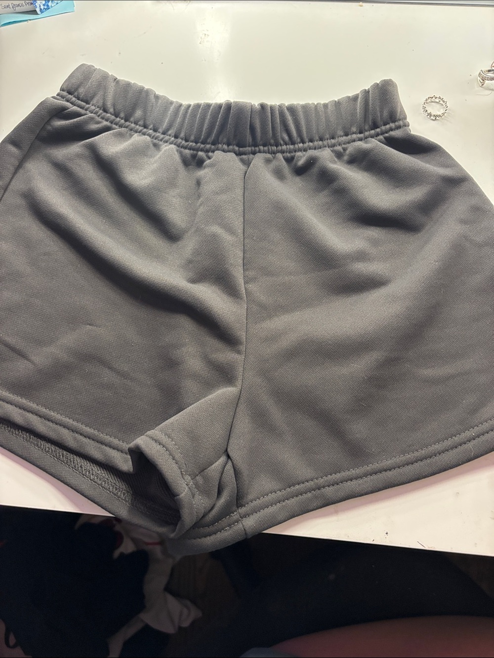 Casual Elastic Waist Gray Lounge Shorts